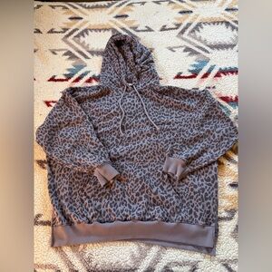 American Eagle Leopard Print Jegging Hoodie
